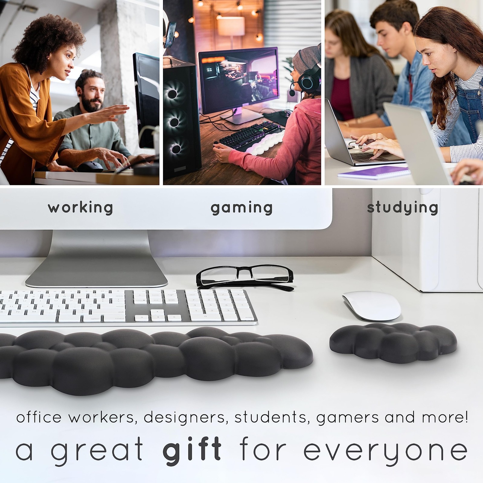Qloud Cloud Wrist Rest Keyboard Wrist Rest for Computer Keyboard Pad, Cloud K…