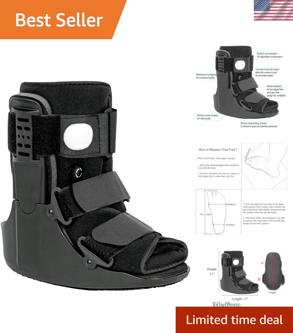 Air Walking Boot, Fracture Boot Short Walker Protection Fits Left or Right Fo…