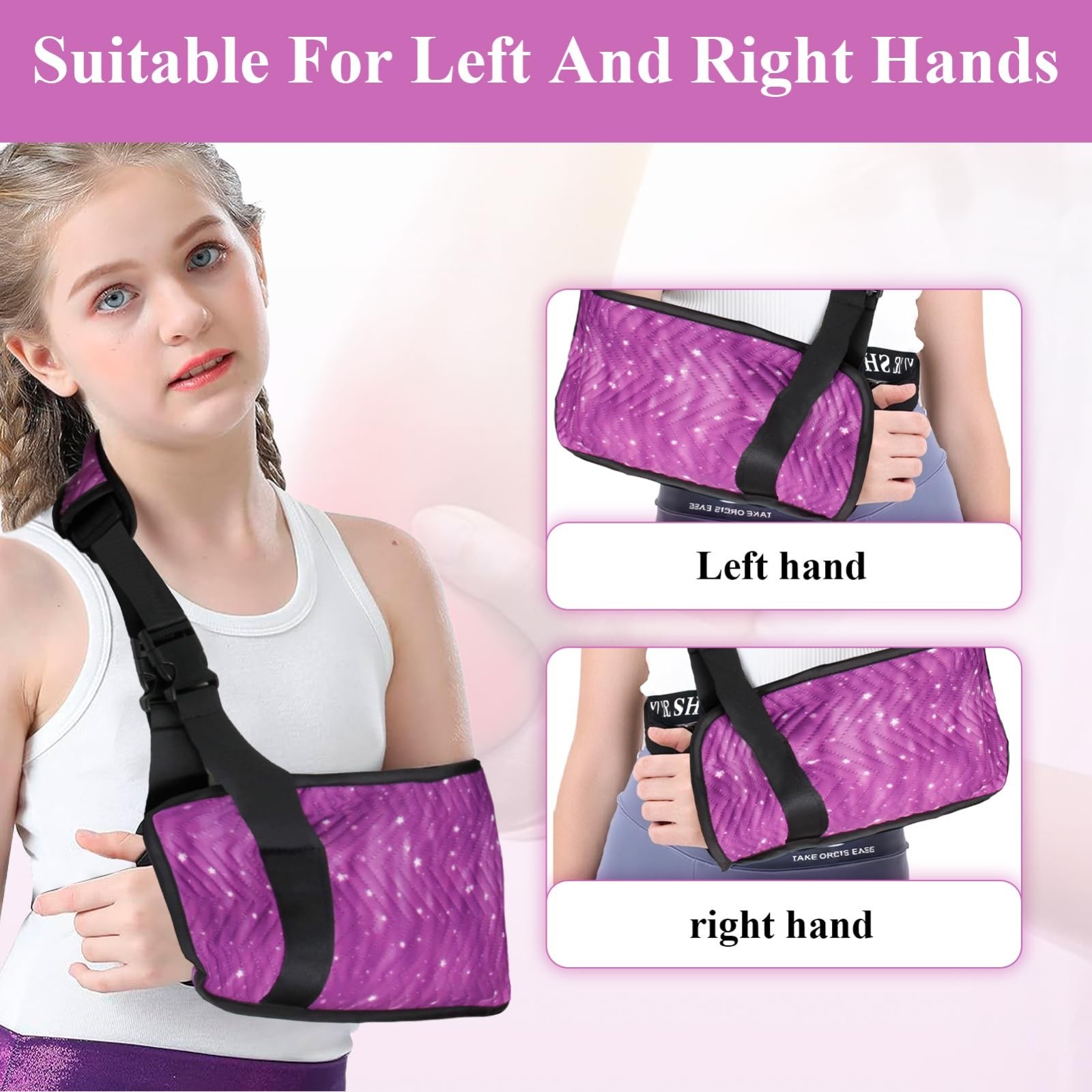 Yxmeiguo Kids Arm Sling for Shoulder Immobilizer Injury with Strap Cushions, Cut