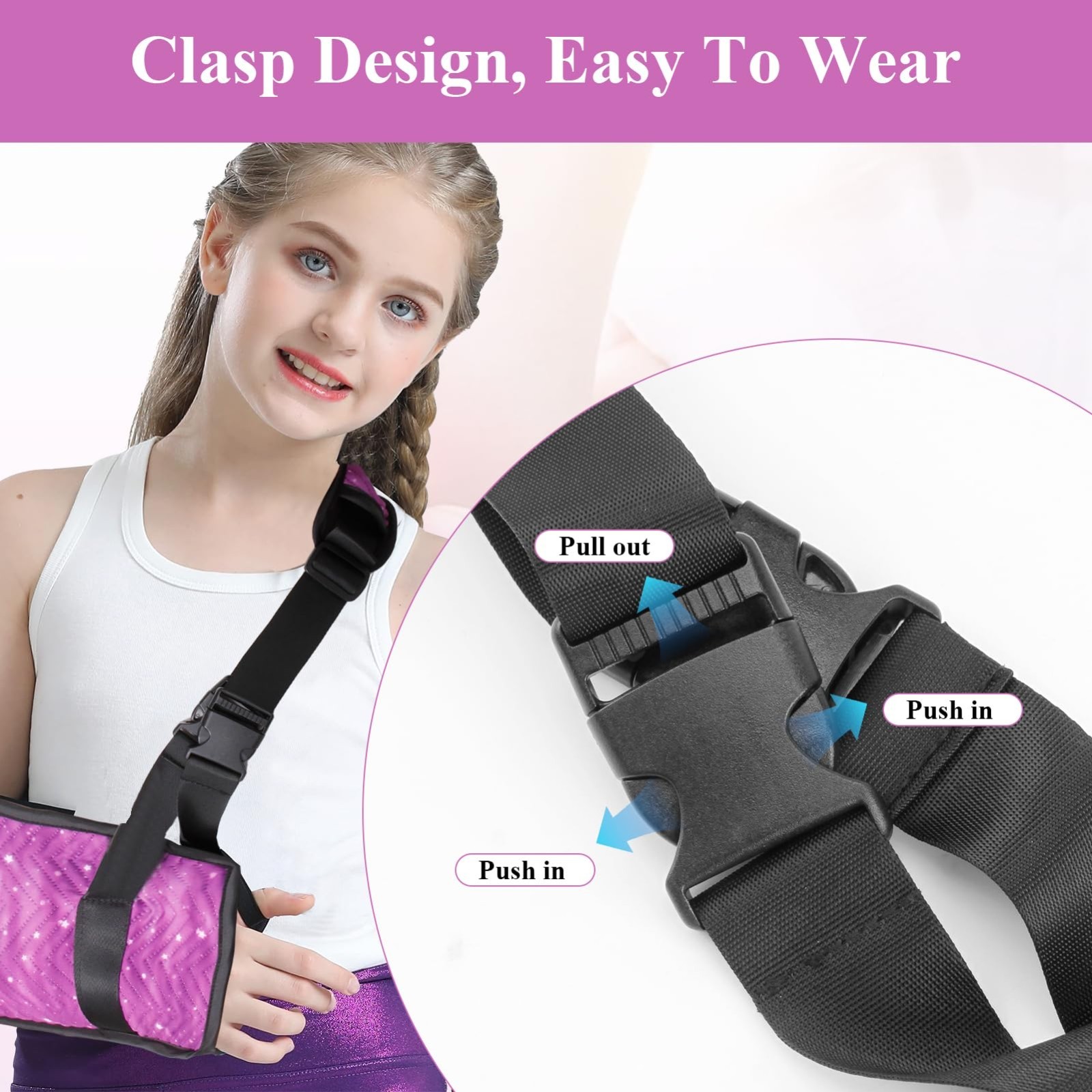 Yxmeiguo Kids Arm Sling for Shoulder Immobilizer Injury with Strap Cushions, Cut