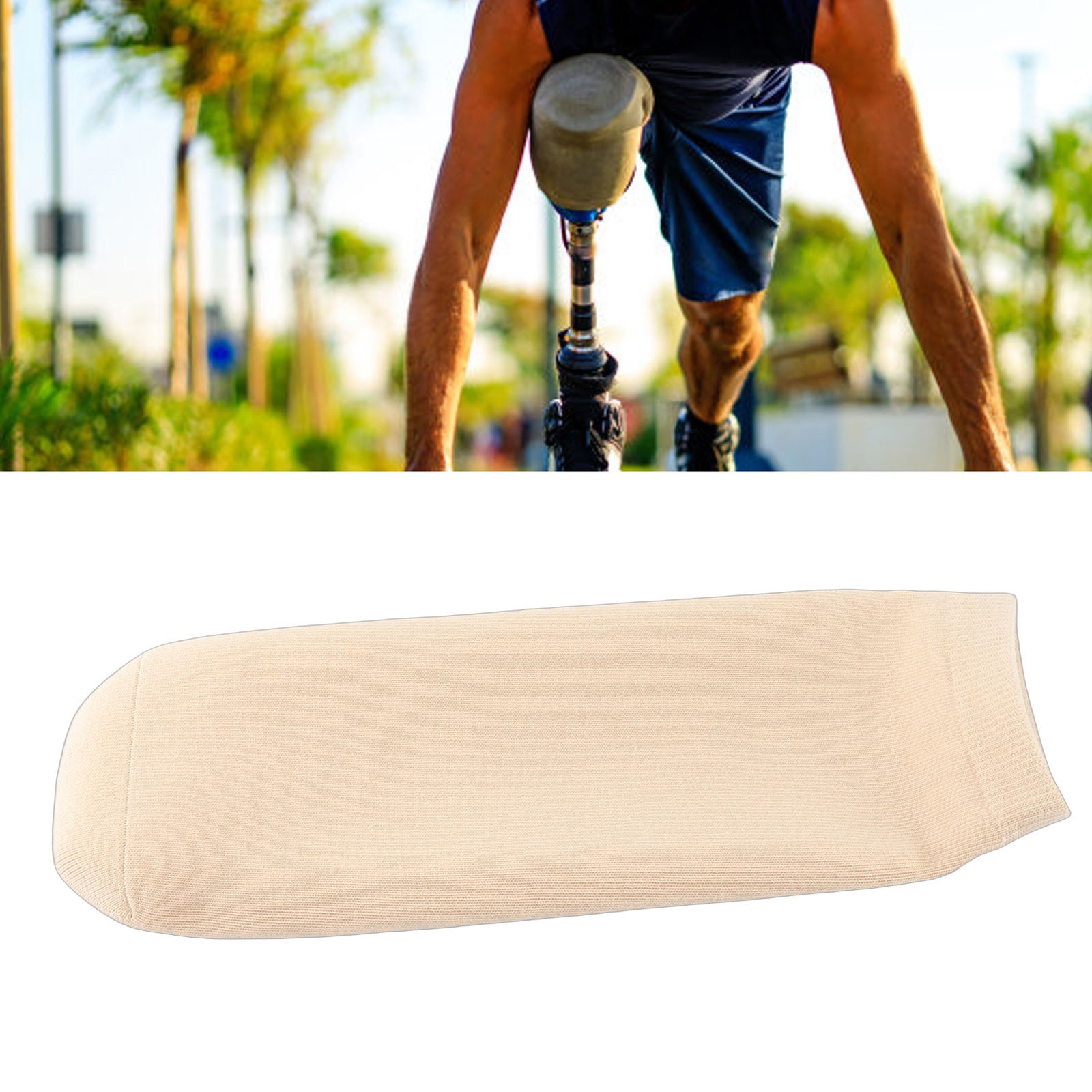 1-Pack Below Knee Gel Prosthetic Stump Shrinker For Comfortable Fitment For