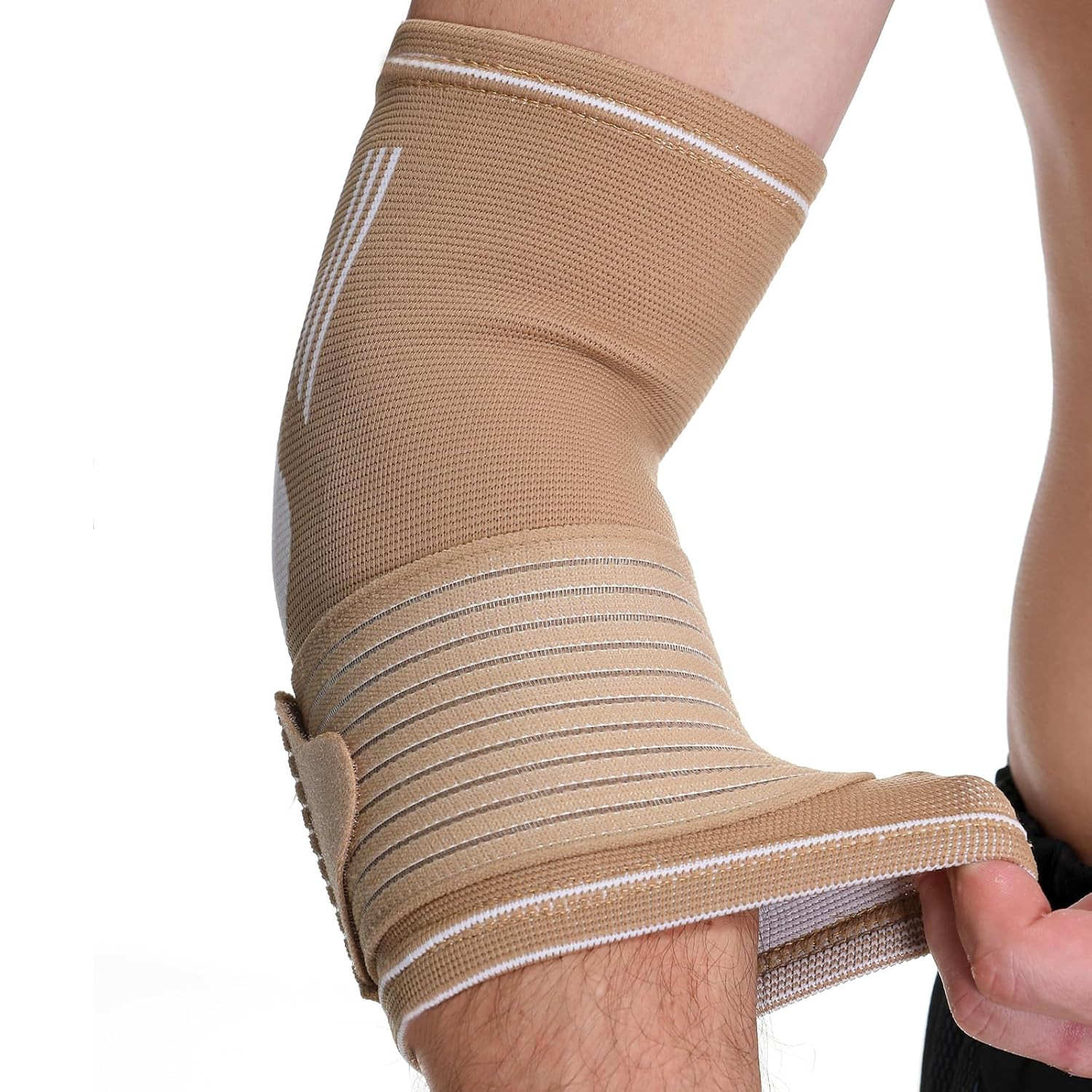 Elbow Support Brace (Beige, Size M, 1 Unit)