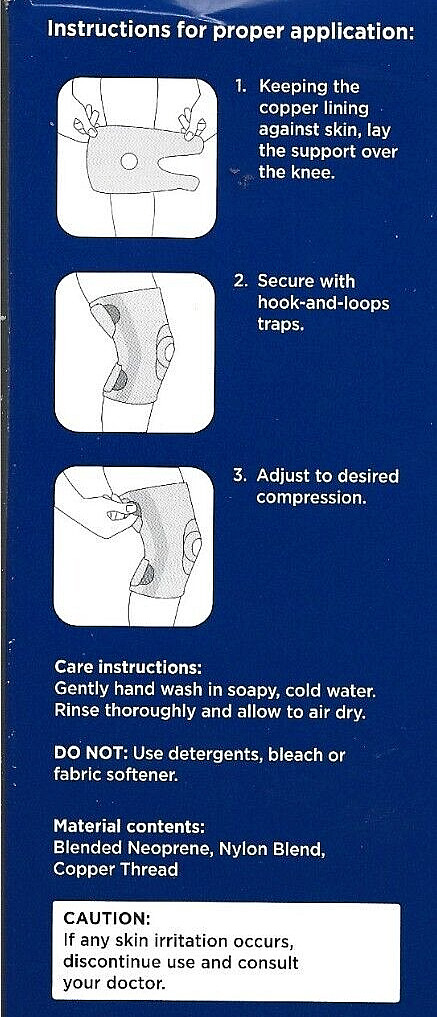 Knee Support with with Copper-Infused Fabric One Size