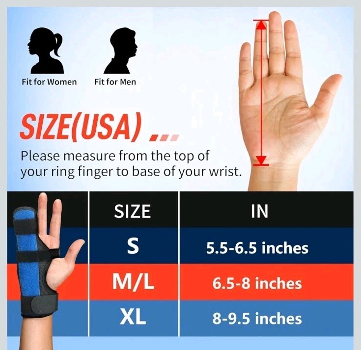 Featol Unisex Sz. Small Boxer Fracture Splint / Trigger Finger Splint. L Hand