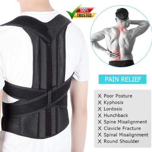 Back Support Belt Posture Corrector Lumbar Brace Pain Relief Weight Lifting
