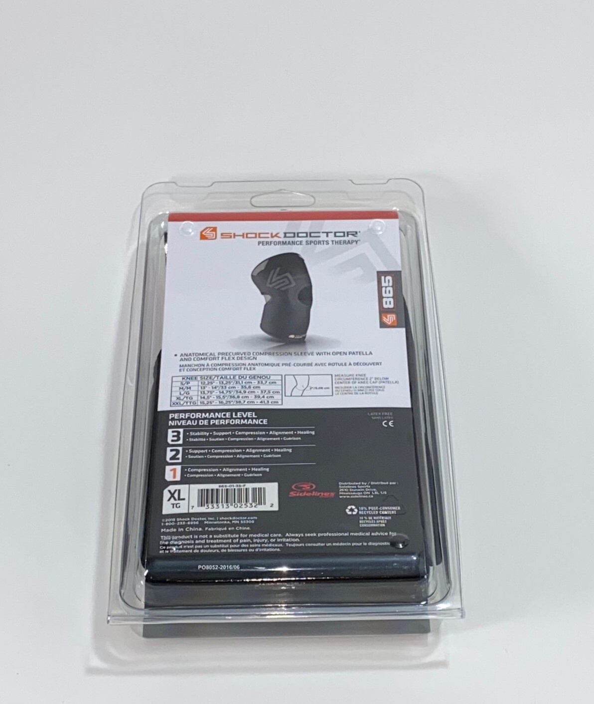 Shock Doctor Knee Support with Dual Hinges Black, X-Large Preowned