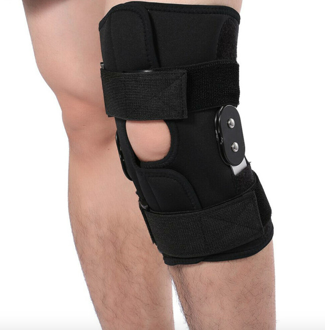 Plus Size External Hinged Knee Brace with Compression Wrap for Big & Wide Thighs