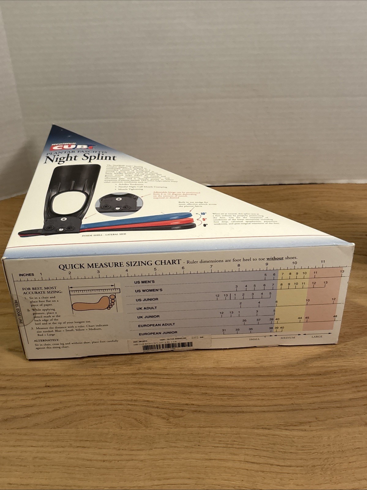 HealWell Cub Plantar Fasciitis Night Splint Size Small Left Foot New