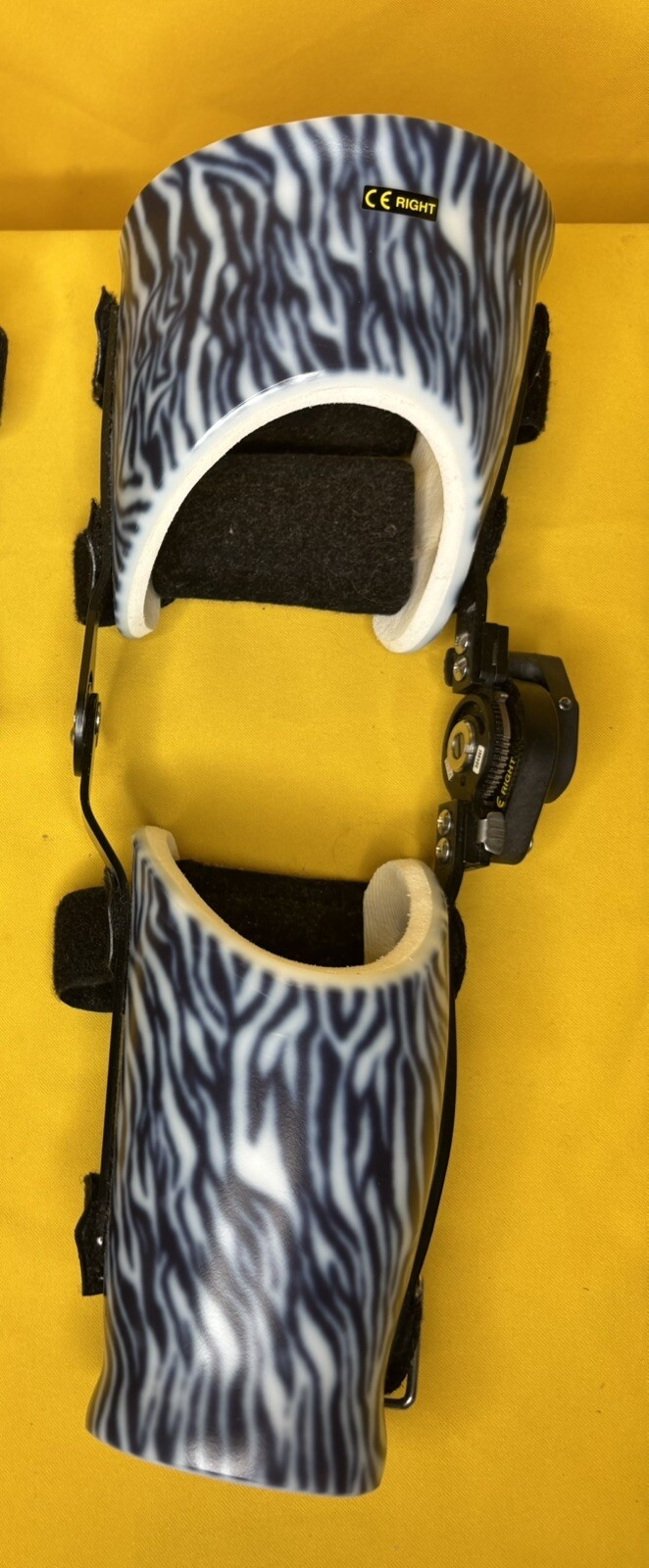 KS1R Ultraflex Custom Knee Right Leg Orthotic Brace Zebra Print