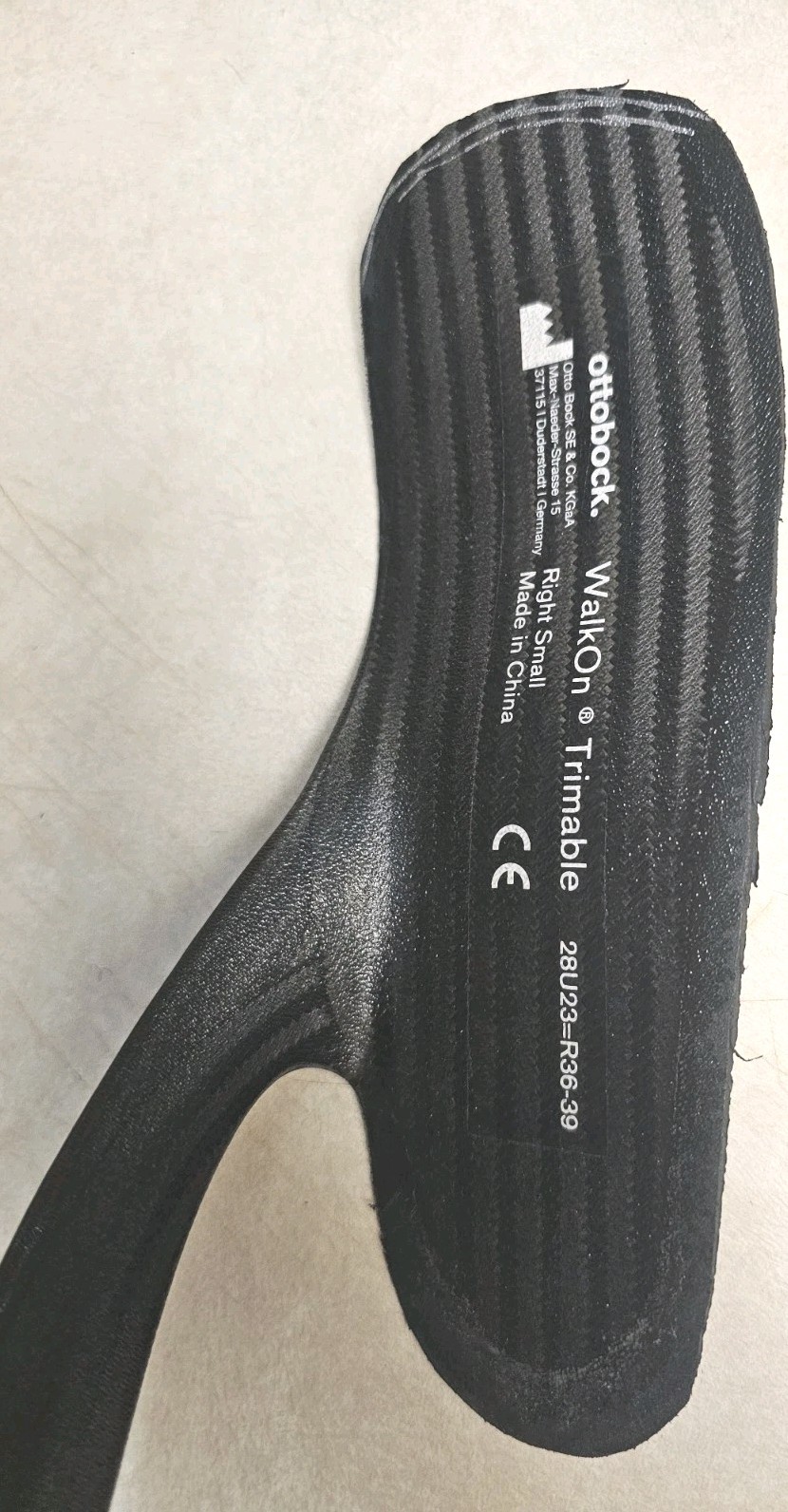 Ottobock Walk On Trimable Support Right Leg Sz Small 28U23=R36-39 READ