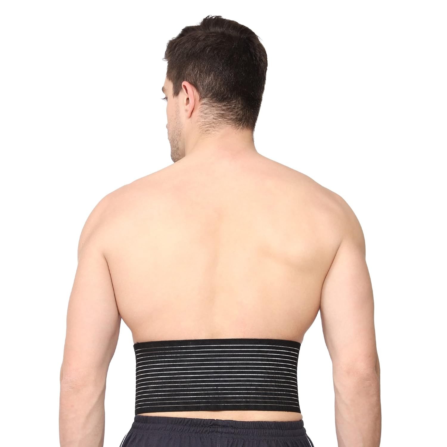 Umbilical Hernia Belt for Men and Women, Abdominal Binder w/ Compression 5IN