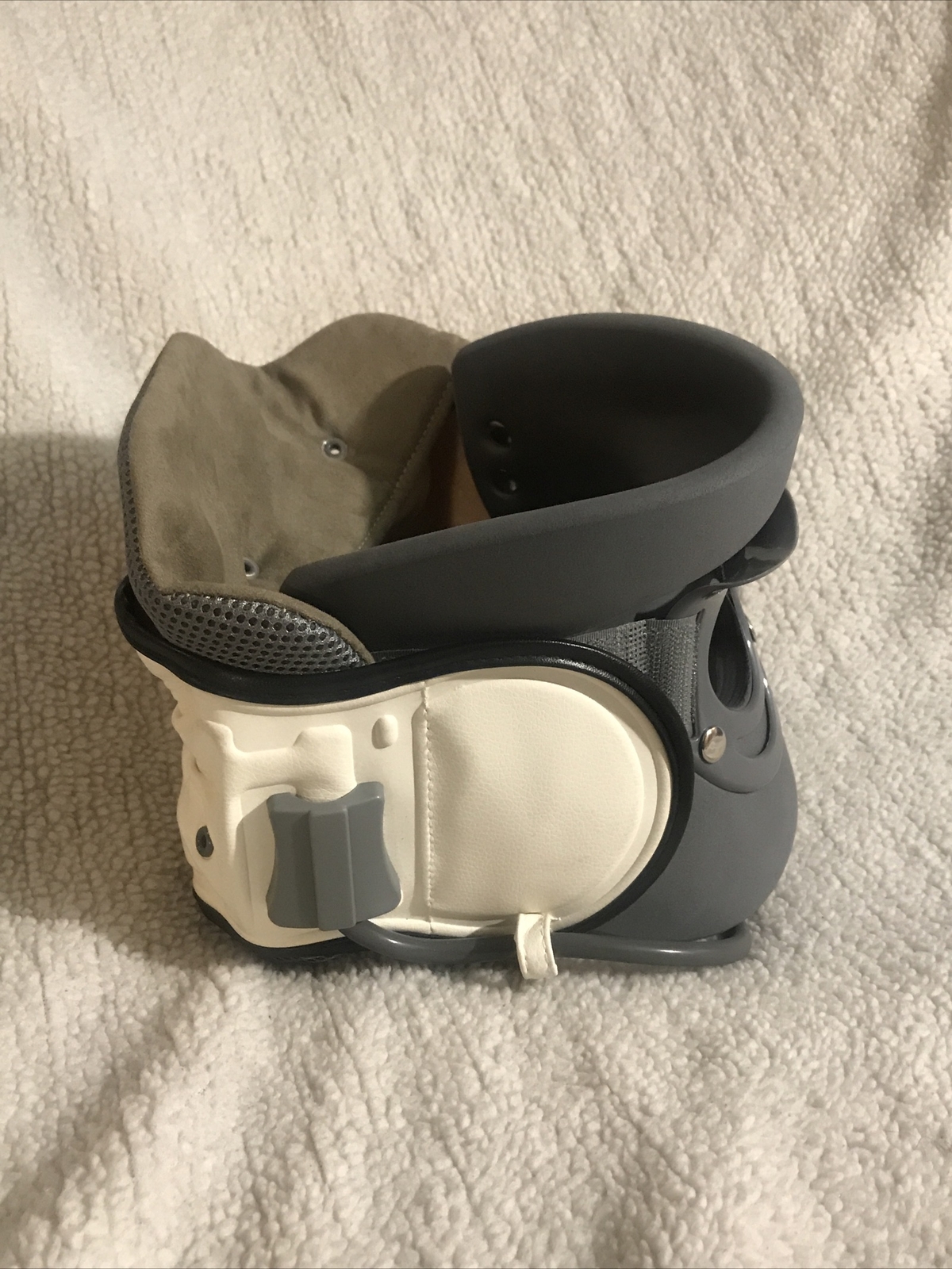 LEAMAI-Standard Cervical Neck Traction Device, Collar,GRAY/WHI w/o Pump