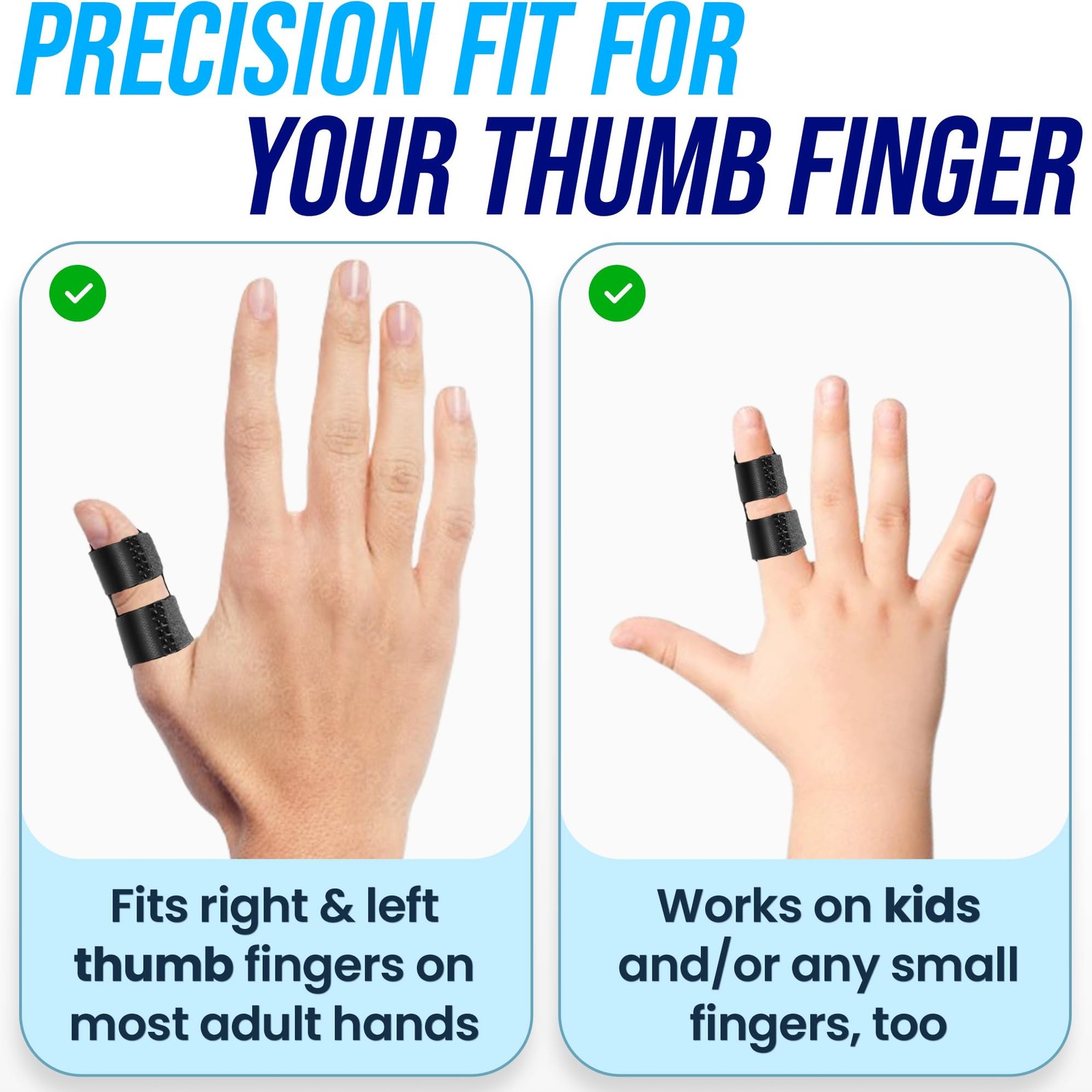 Thumb Splint (2 Pack) Trigger Thumb Splint, Thumb Brace for Pain Relief, Knuc