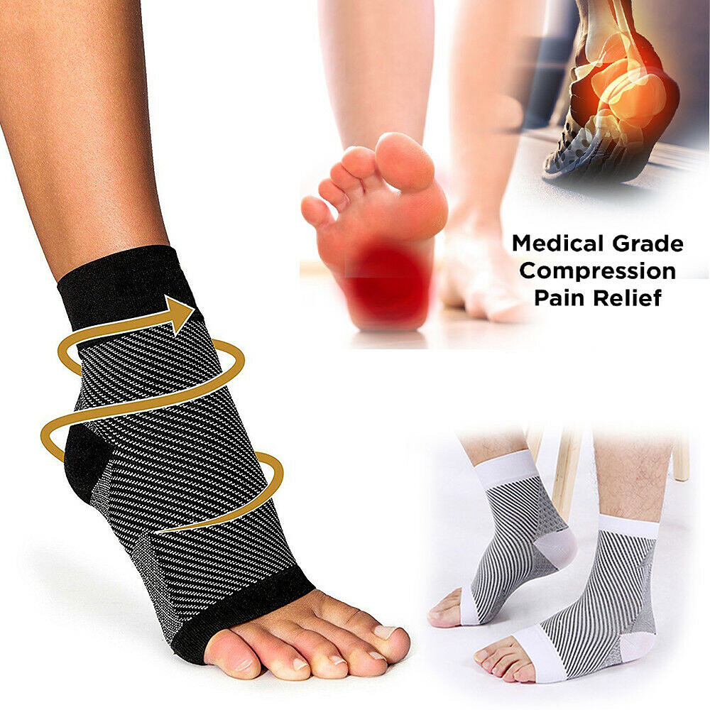 3pairs Foot Compression Sleeves, Ease Swelling, Achilles Tendonitis, Heel Spur