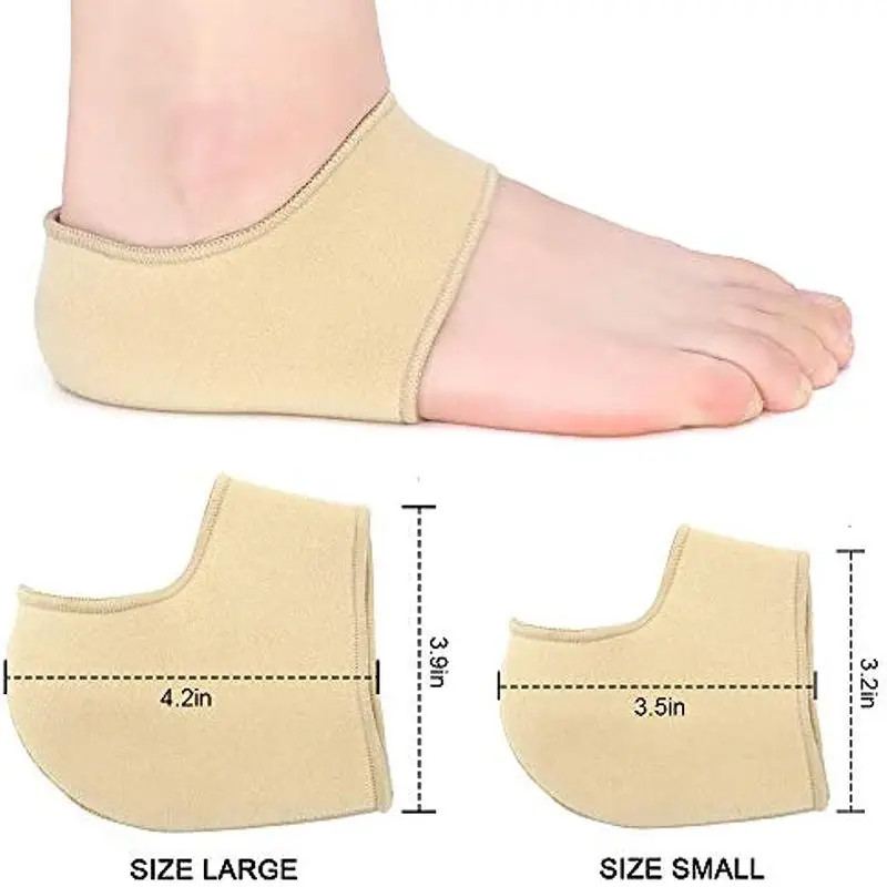 New Heel Cover Protectors Cracked Sleeve Heel Pads Cups Relieve Pain Plantar Fas