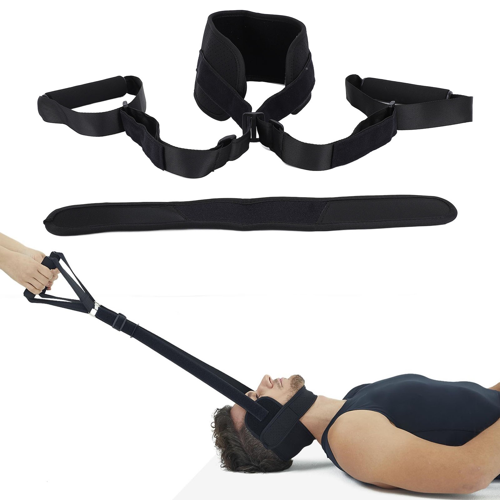 Neck Cervical Traction Strap Adjustable Neck Support For Home Use Neoprene Use