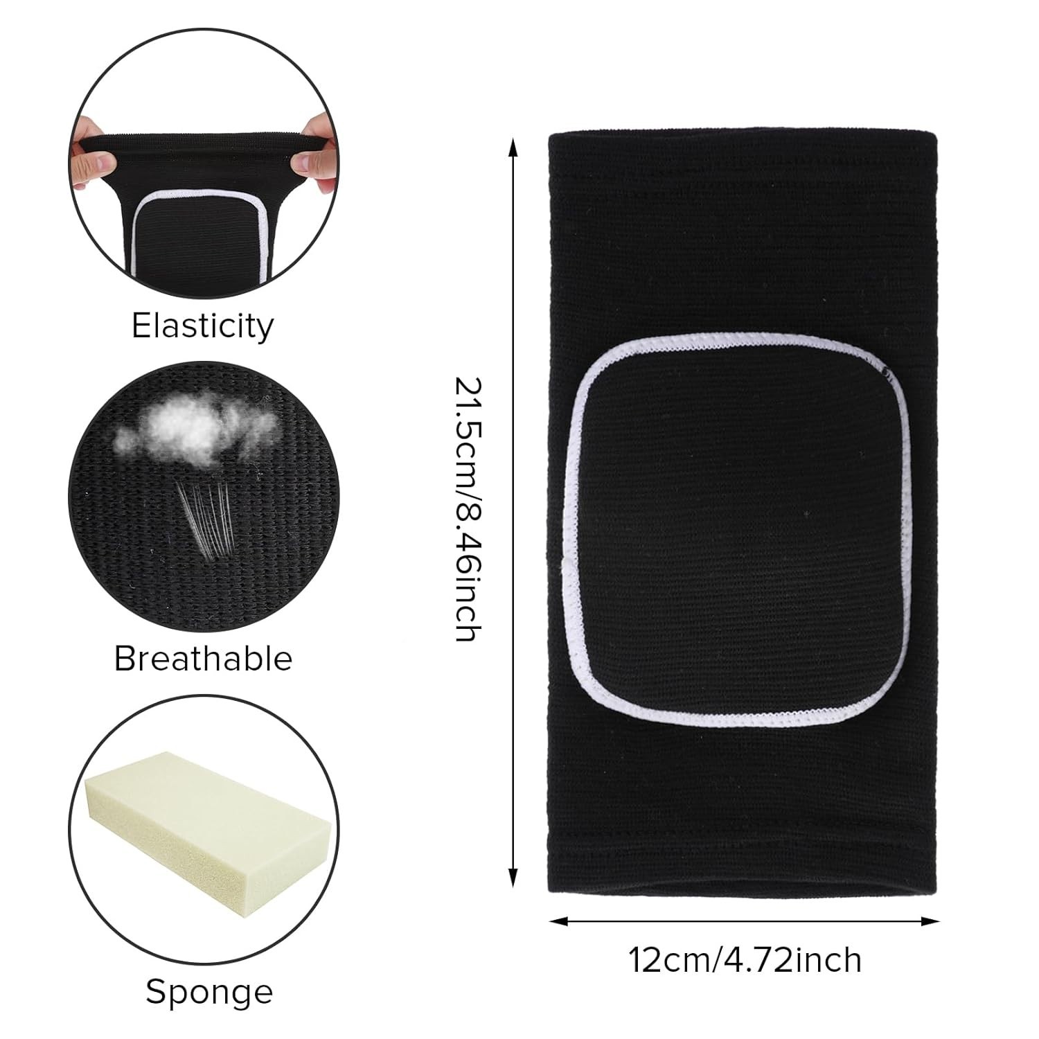 Arm Brace Pads Elbow Protector Strap Pair, Breathable Anti-Collision Sponge T…