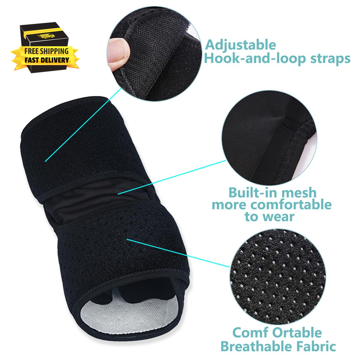 Adjustable Elbow Brace for Men & Women – Instant Pain Relief for Tennis Elbow, G
