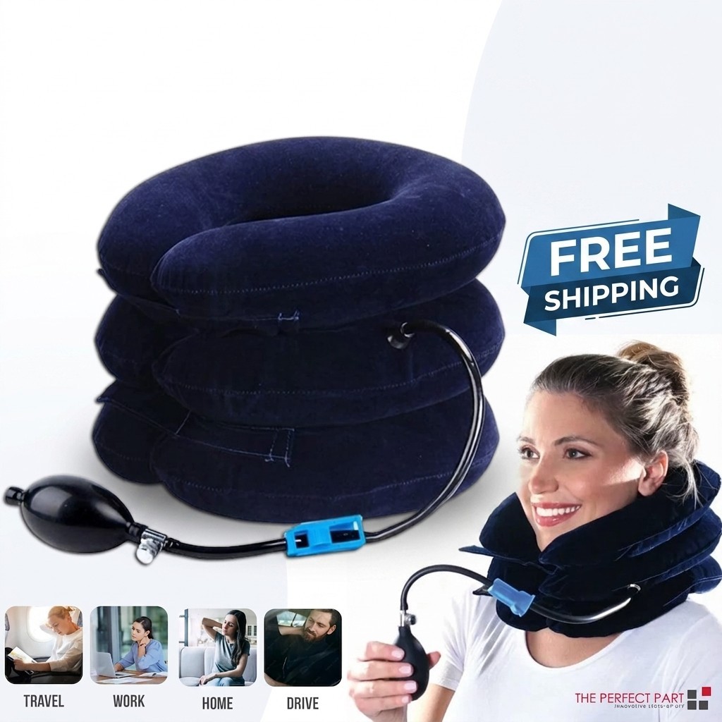 Cervical Neck Traction Device Collar Brace Support Pain Relief Stretcher Therapy