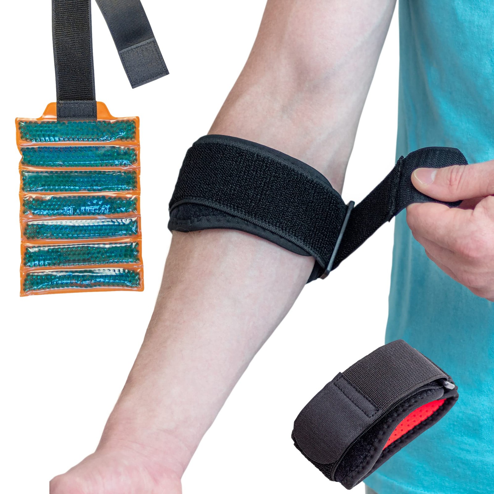 Tennis Elbow Arm Brace plus hot and cold ice pack Ulnar Nerve Entrapment Gear…