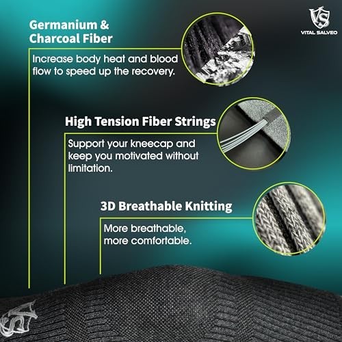 Knee Compression Sleeve Support for Running Gym Workout Basketball Pain Relief