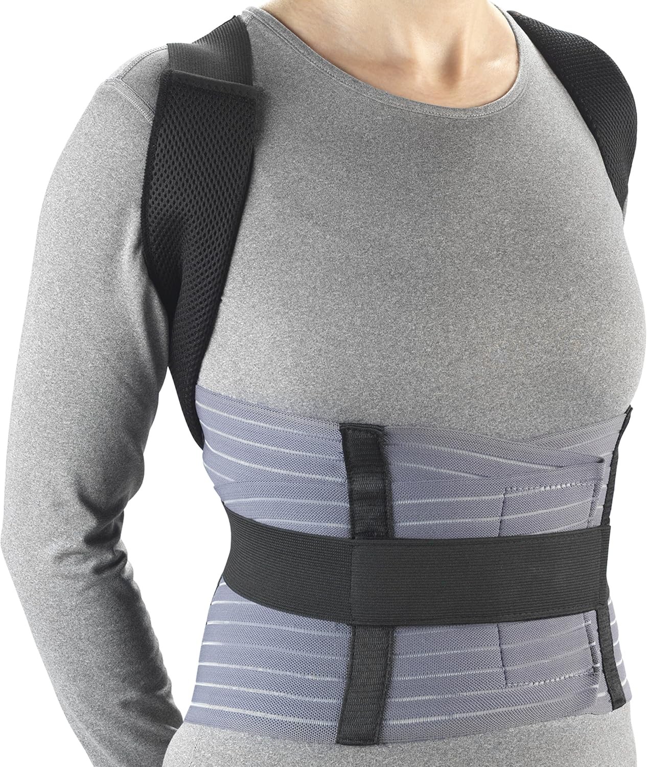 OTC Comfort Posture Brace With Rigid Stays (Black) Small