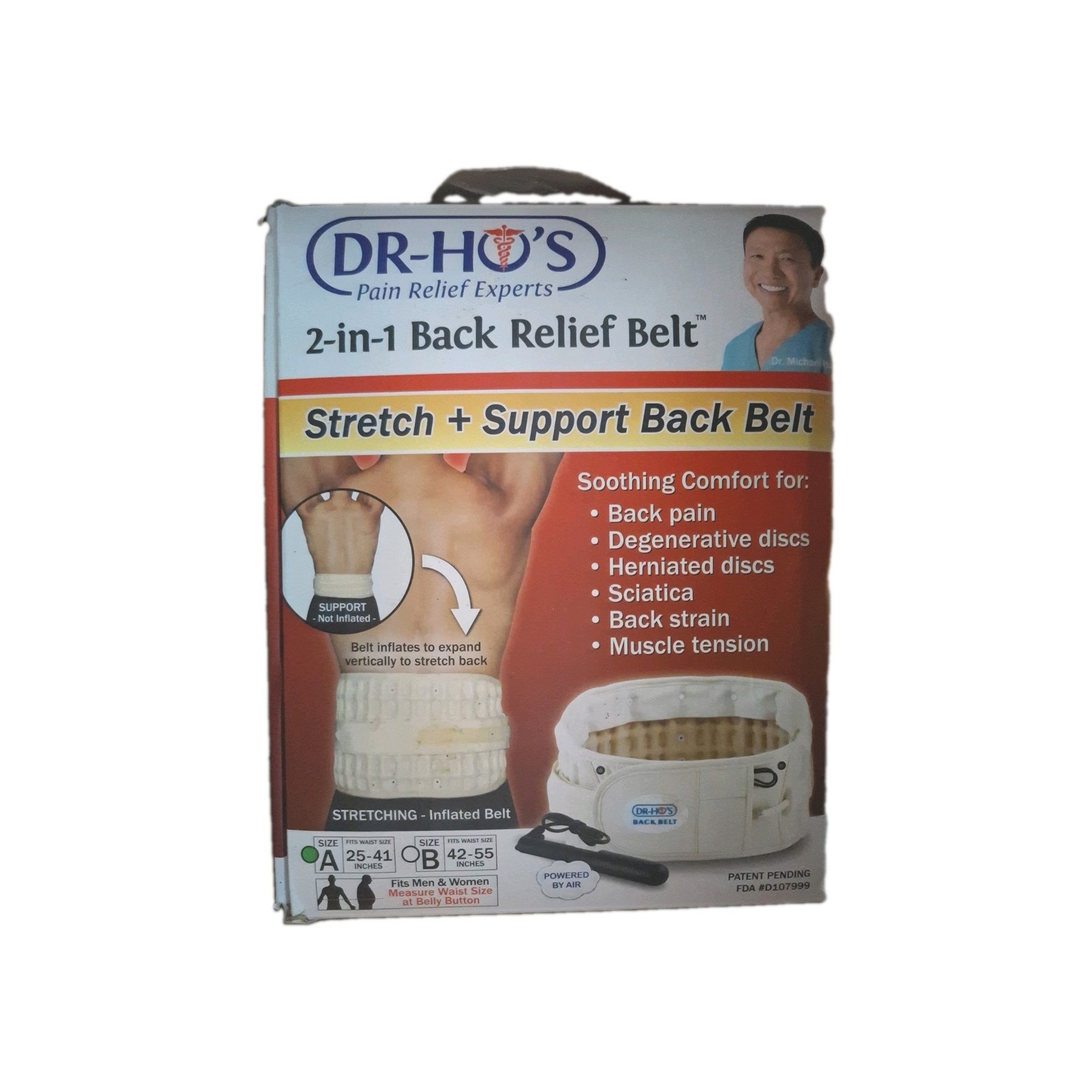 Dr Ho’s 2in1 Decompression Belt For Lower Back Pain Relief New Open Box