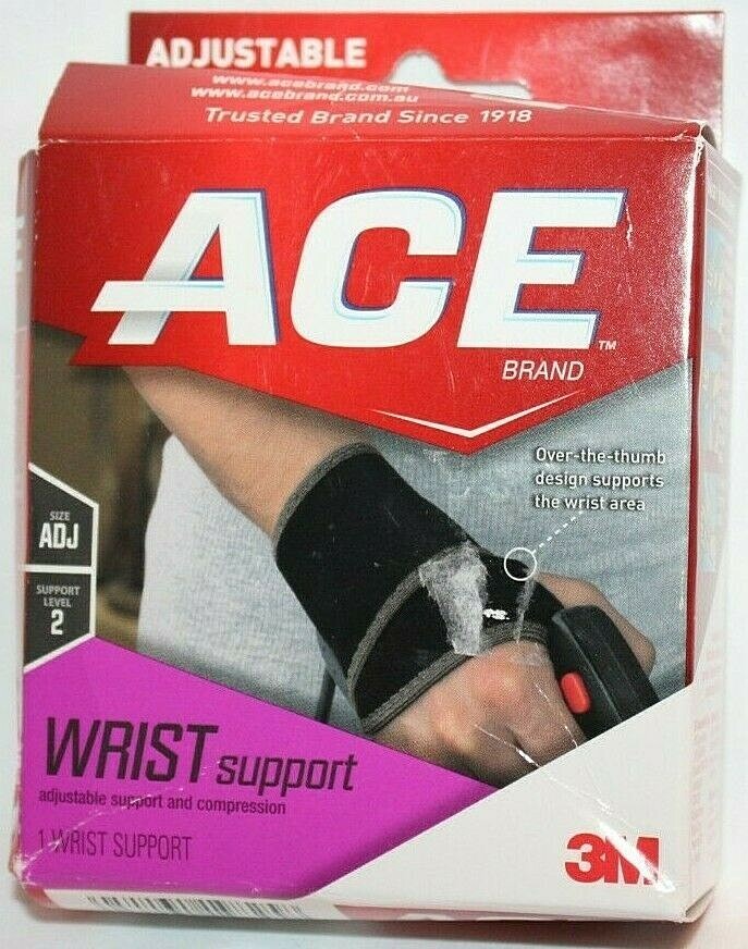 3M Ace Adjustable Wrist Support – Black/Grey Support Level 2
