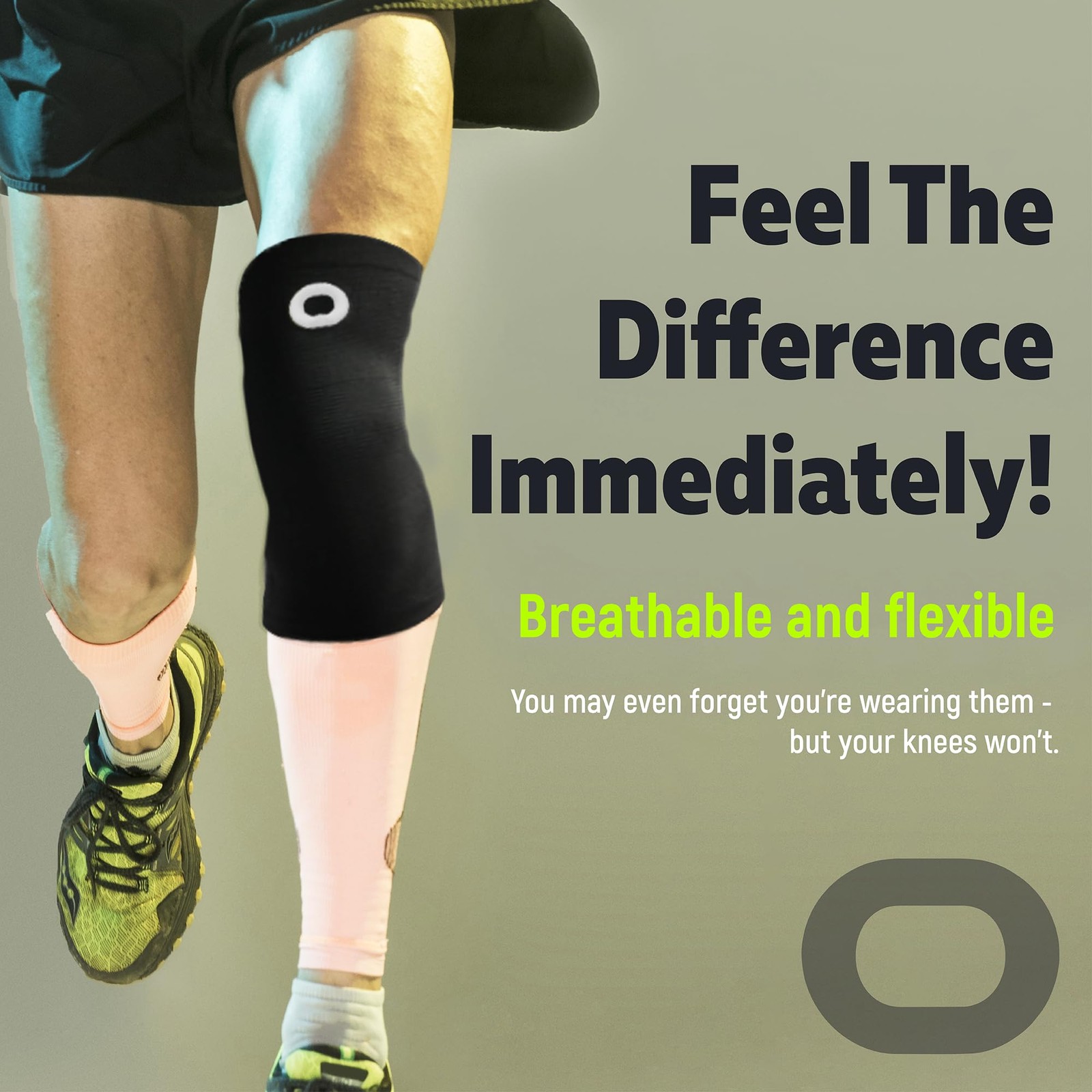 Pair Knee Compression Sleeves Support Brace for Men Women Running Workout Sports