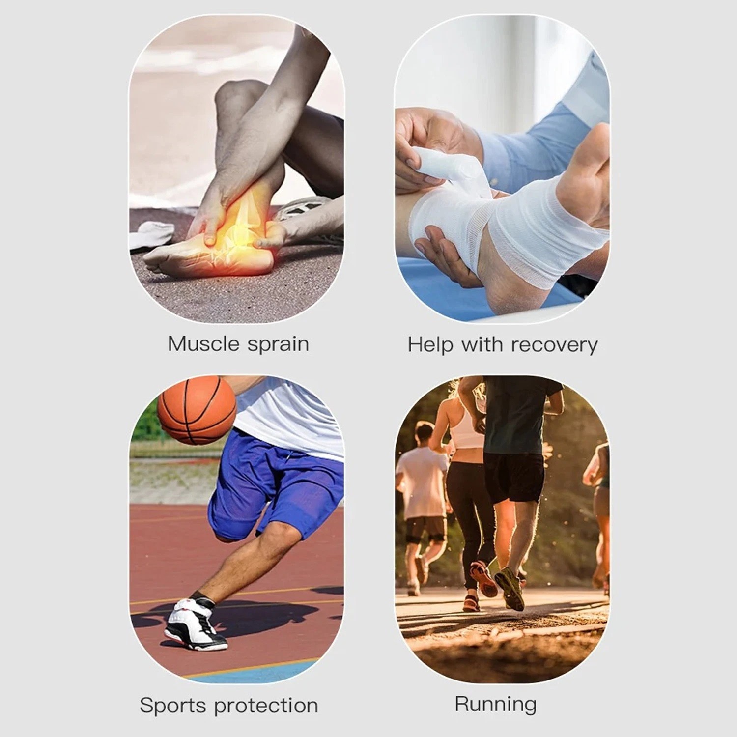1/2PCS Ankle Brace Socks Compression Sleeve Foot Support for Sprained Ankle Wrap