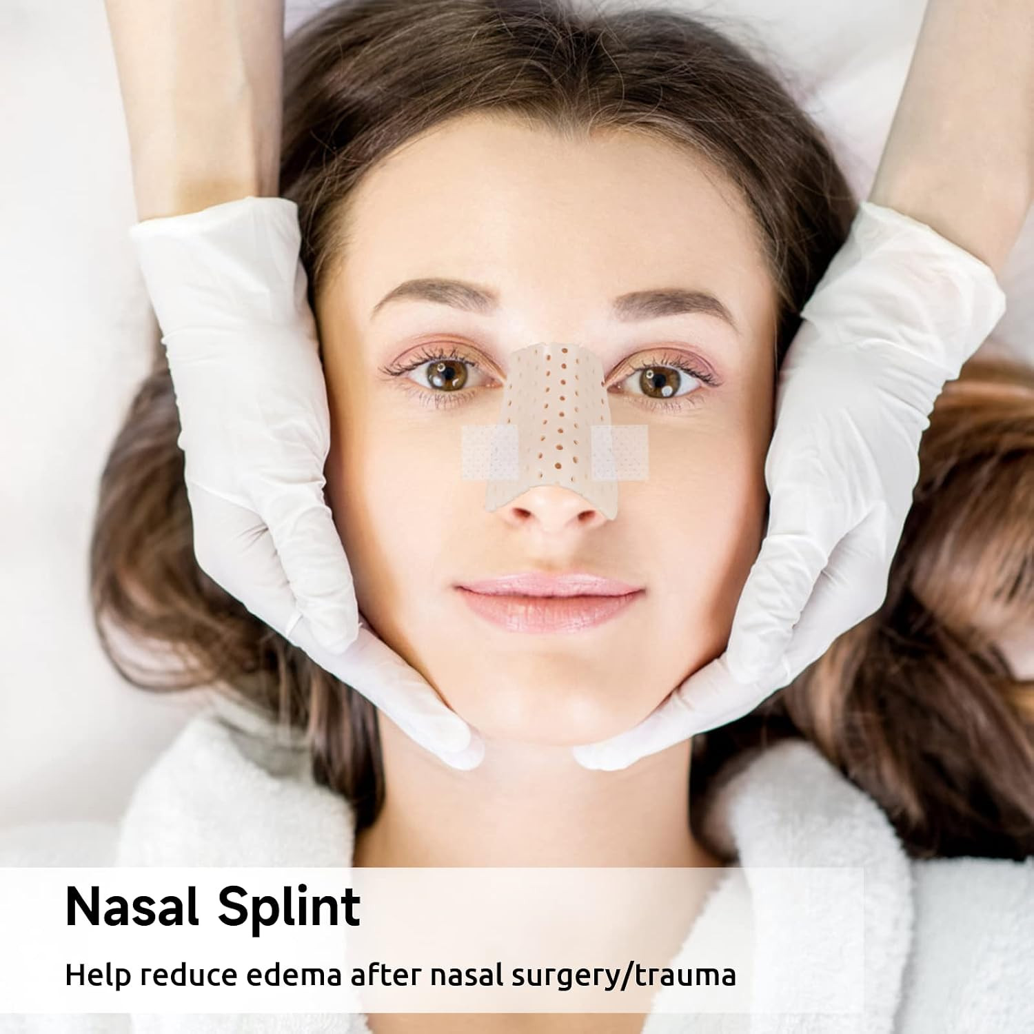 Thermoplastic Nasal Splint, 5 Pcs Trapezoid Nose Brace Splints, Nose External Su