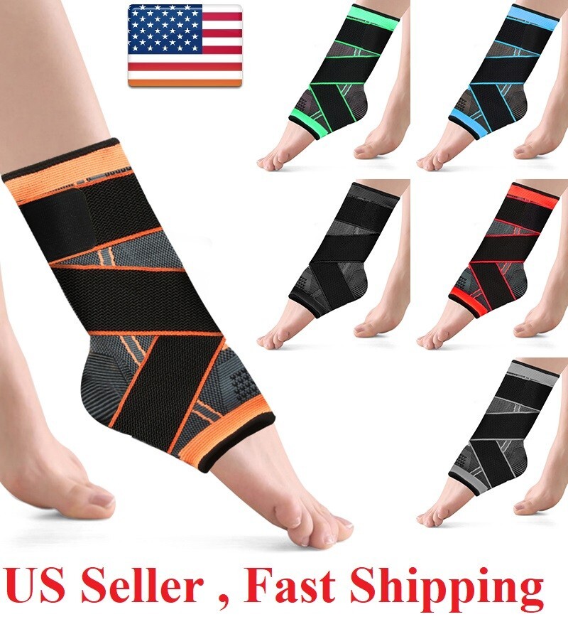 Ankle Support Brace Compression Adjustable Heel Stabilizer Foot Protector Strap