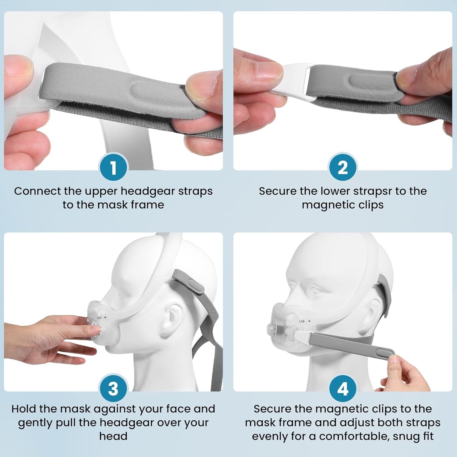 Replacement DreamWear Headgear with Non-Slip Design for All-Night Use