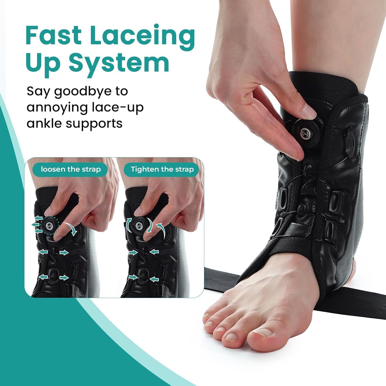 Ankle Stabilizer Brace Support Rotatable Tendon Plantar Fasciitis Pain Relief