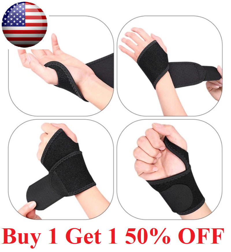 Wrist Brace Sports Band Wrap Adjustable Support Gym Strap Carpal Tunnel Bandage