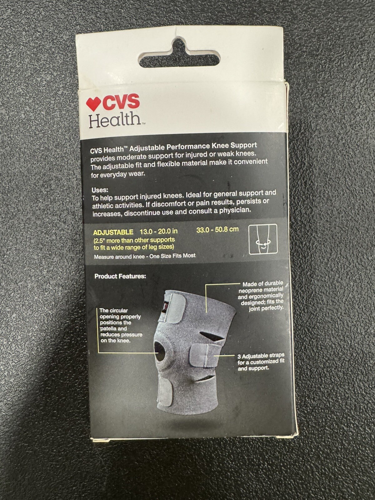 CVS Health Adjustable Performance Support Moderate Knee Support Brace