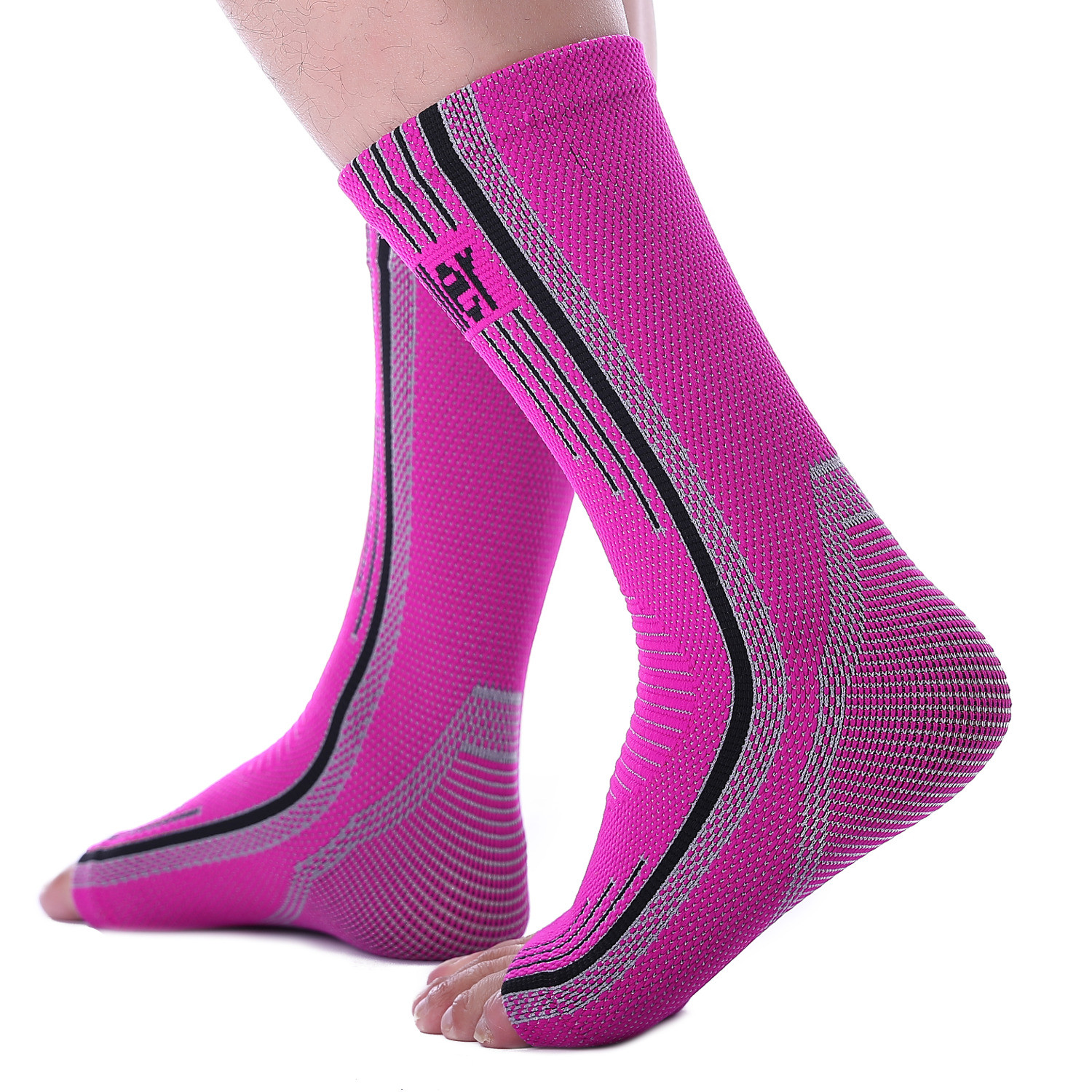 Doc Miller Ankle Compression Brace Sleeve Plantar Fasciitis Tendonitis SLD PINK