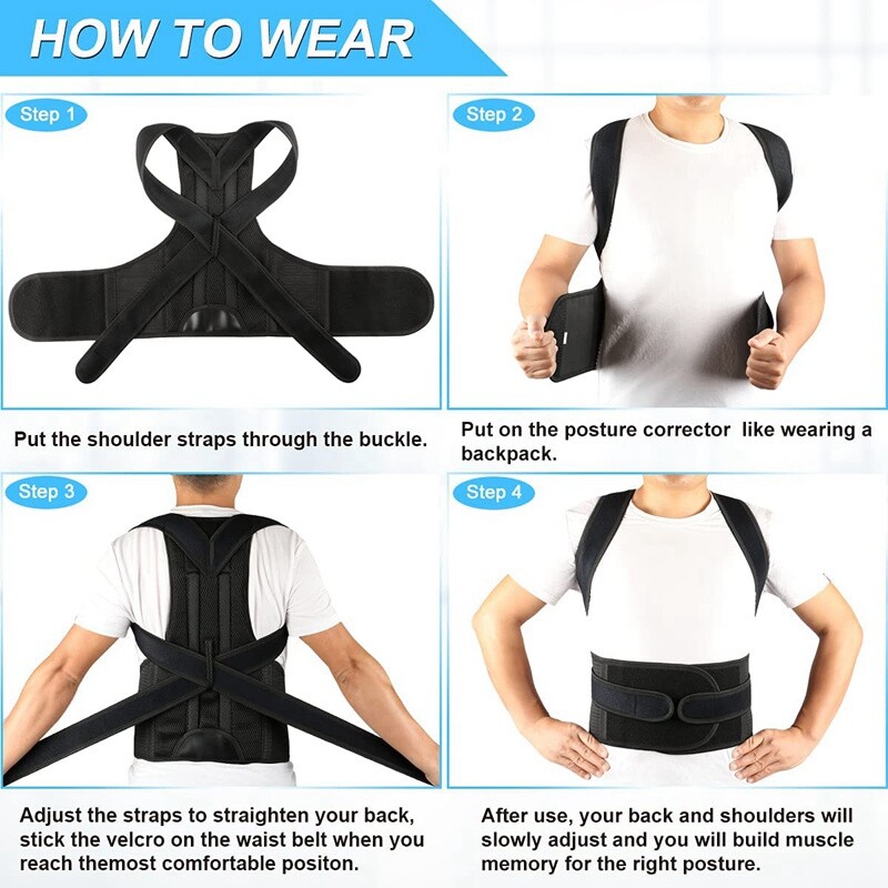 Hunchback Kyphosis Posture Back Brace Corrector Round Shoulder Orthopedic Belt1