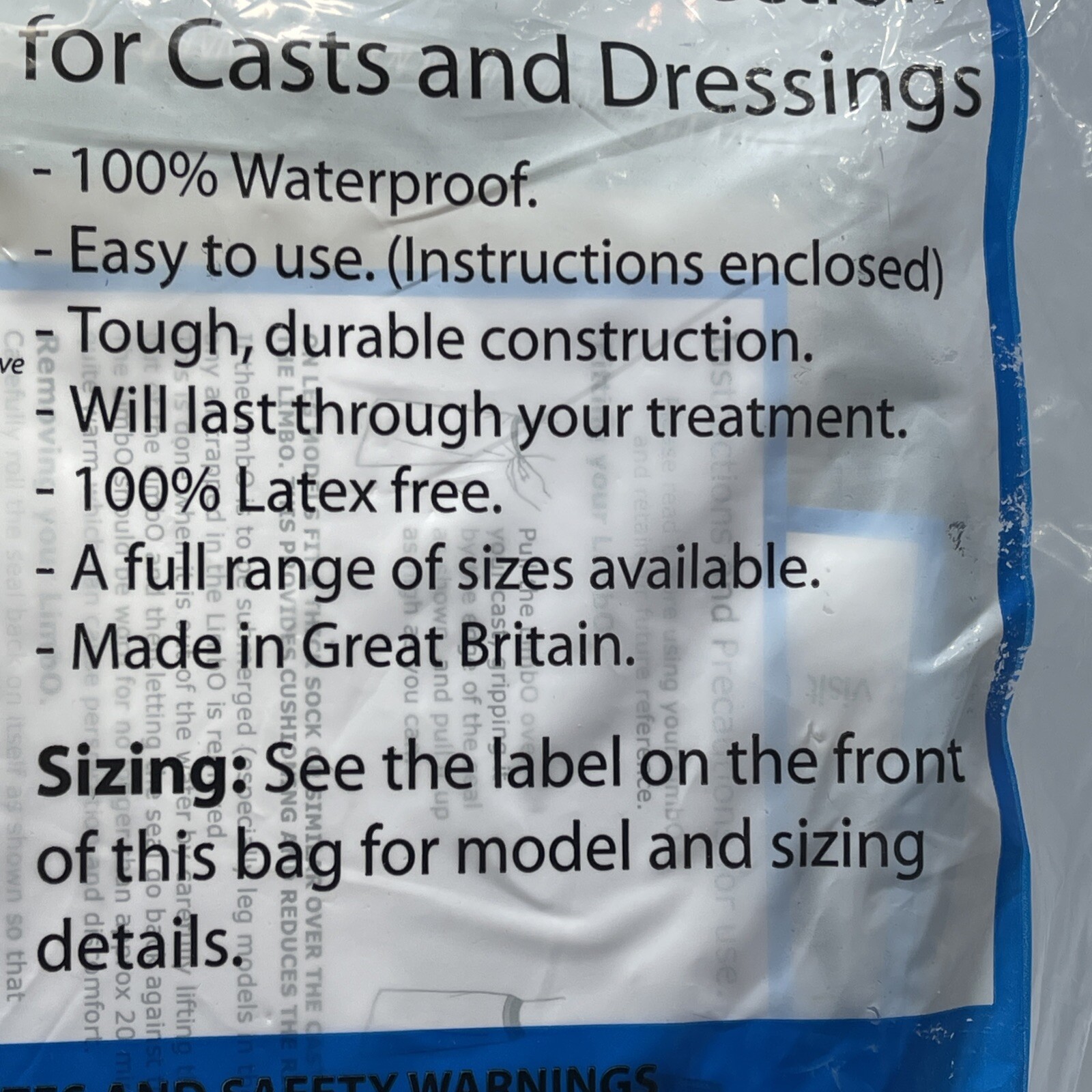 LimbO Waterproof Cast Protector MP180 Adult Half Leg Large Build -US SELLER