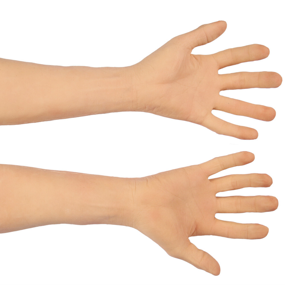 Highly Simulated Silicone Prosthesis Hand Sleeve Artificial Arm Cover Scars