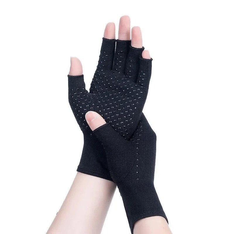 Copper Arthritis Compression Gloves Hand Support Pain Relief Joint Self Care.
