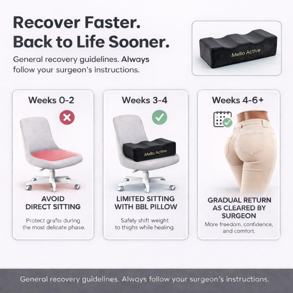 Ultimate Comfort BBL Pillow – Lightweight, Portable Cushion for Post-Op Healing