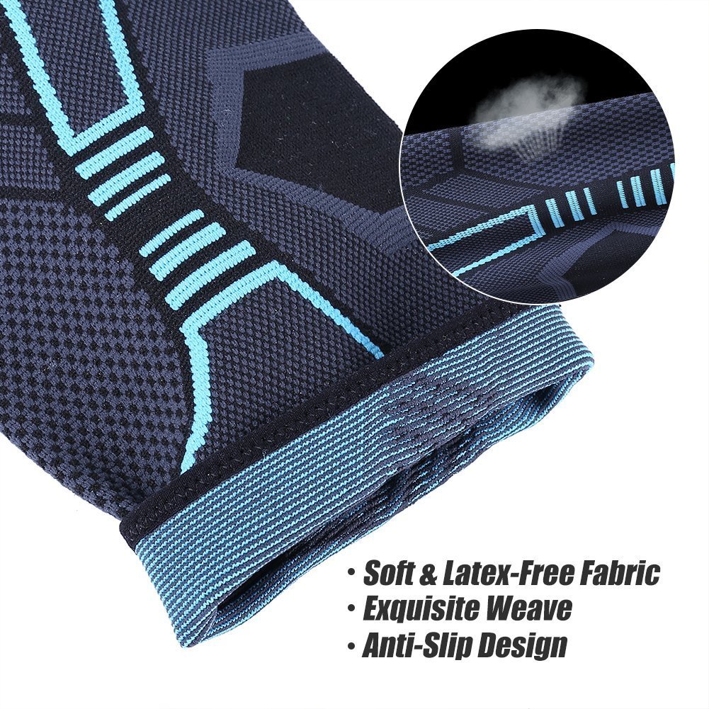2x Knee Sleeve Compression Brace Support For Sport Joint Arthritis Pain Relief