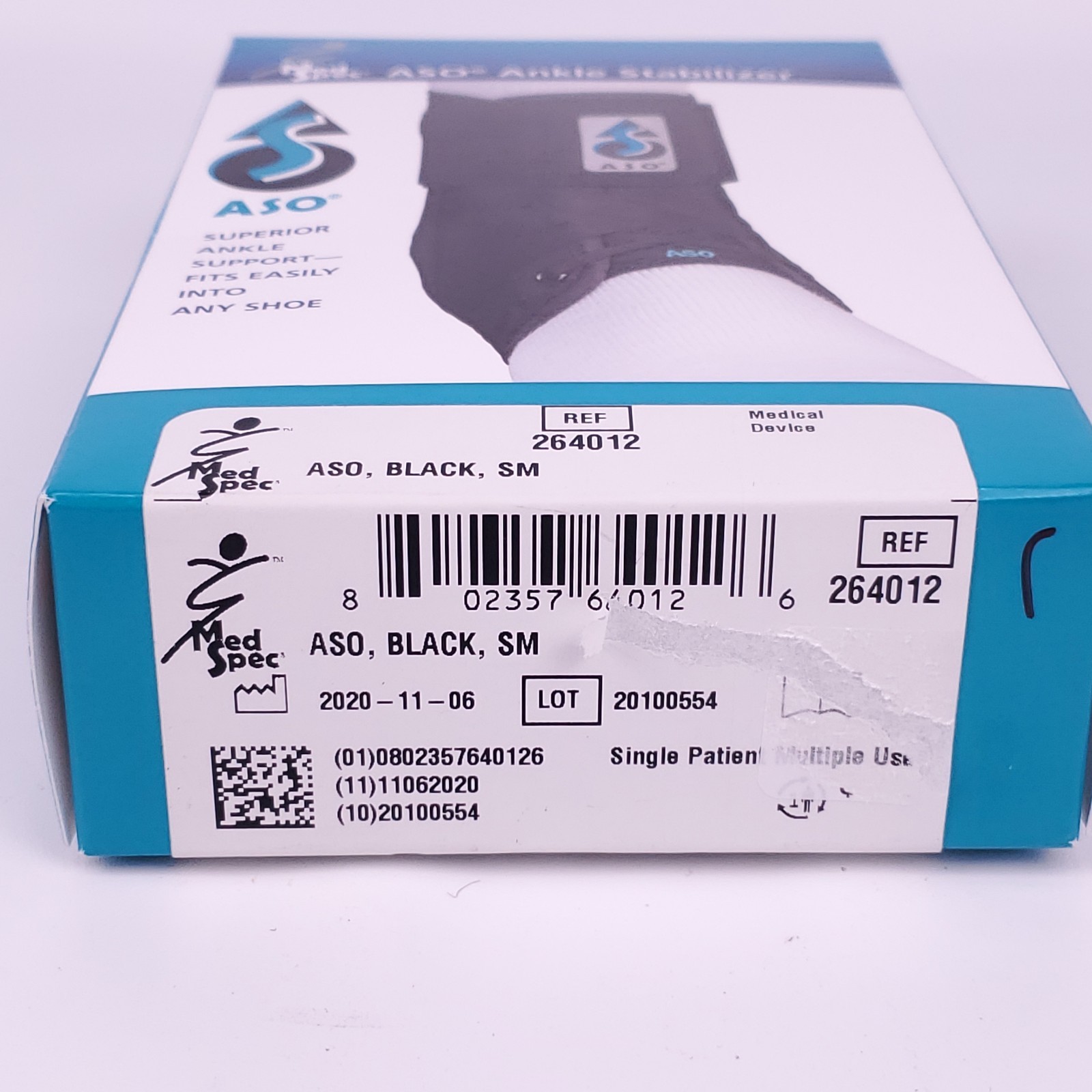Med Spec ASO Ankle Stabilizer (Small, Black) – Ankle Brace