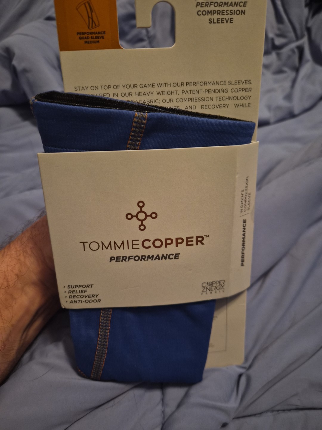 TOMMIECOPPER™ Women’s PERFORMANCE COMPRESSION QUAD SLEEVE Size – MED, BLUE