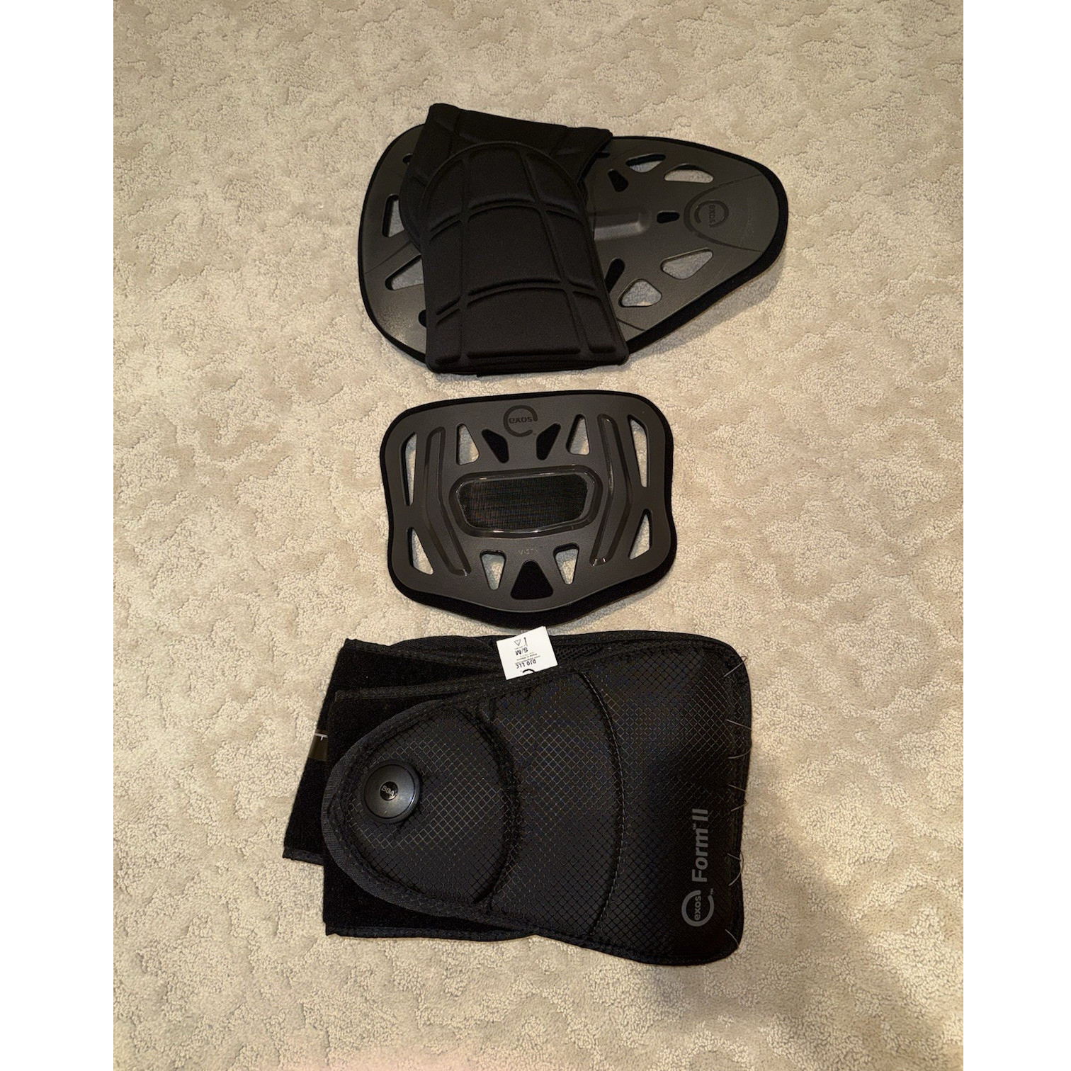EXOS Form II 637 Adjustable Back Brace S/M Black Immobilization Stabilization