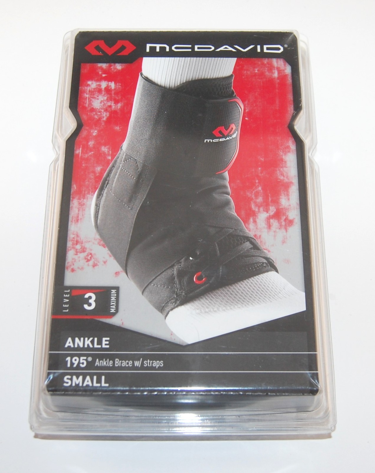 McDavid 195 Ultralight Ankle Brace with Straps Nylon Size Small