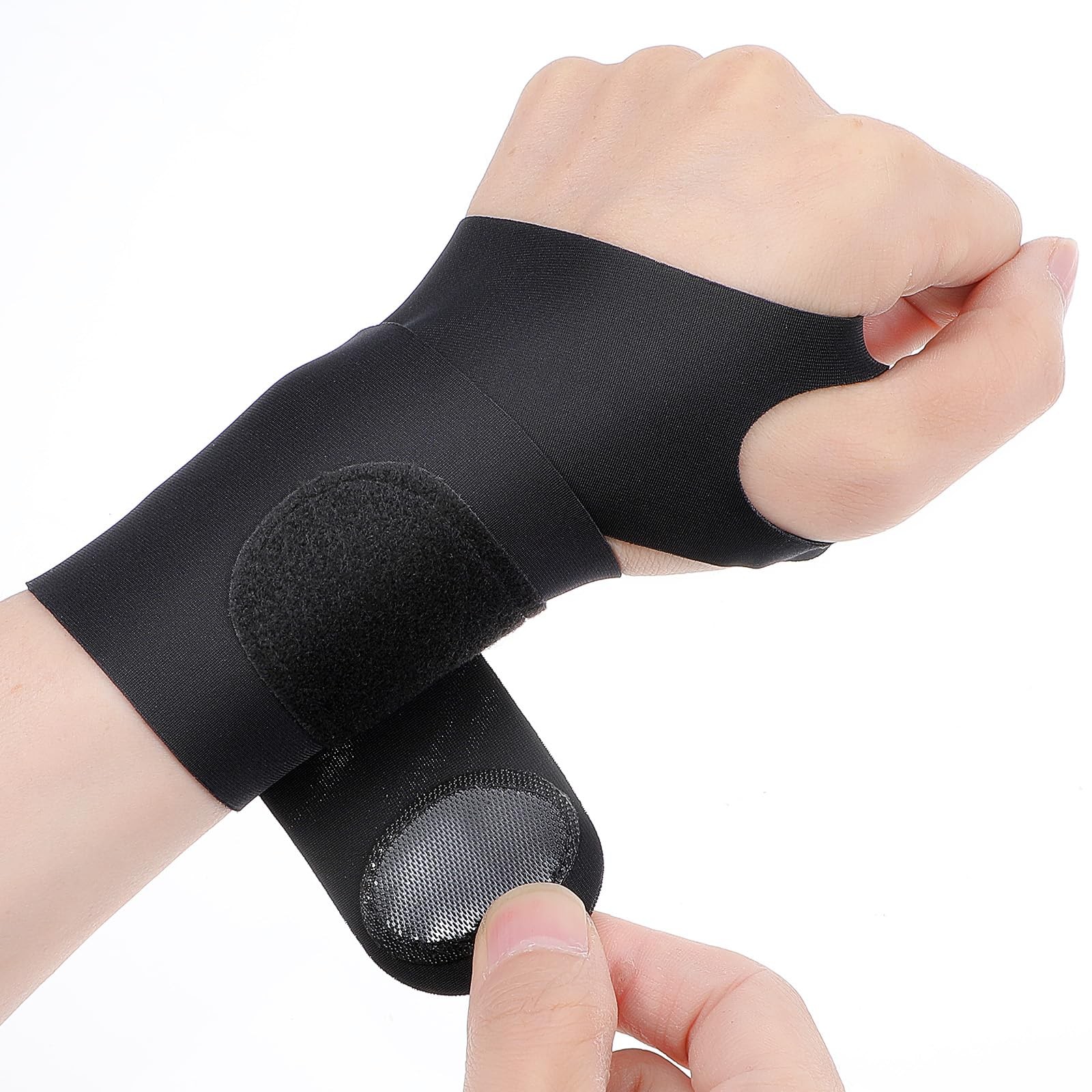 2 Pack Wrist Brace Compression Sleeve Elastic Wrist Brace for Left Right Hand