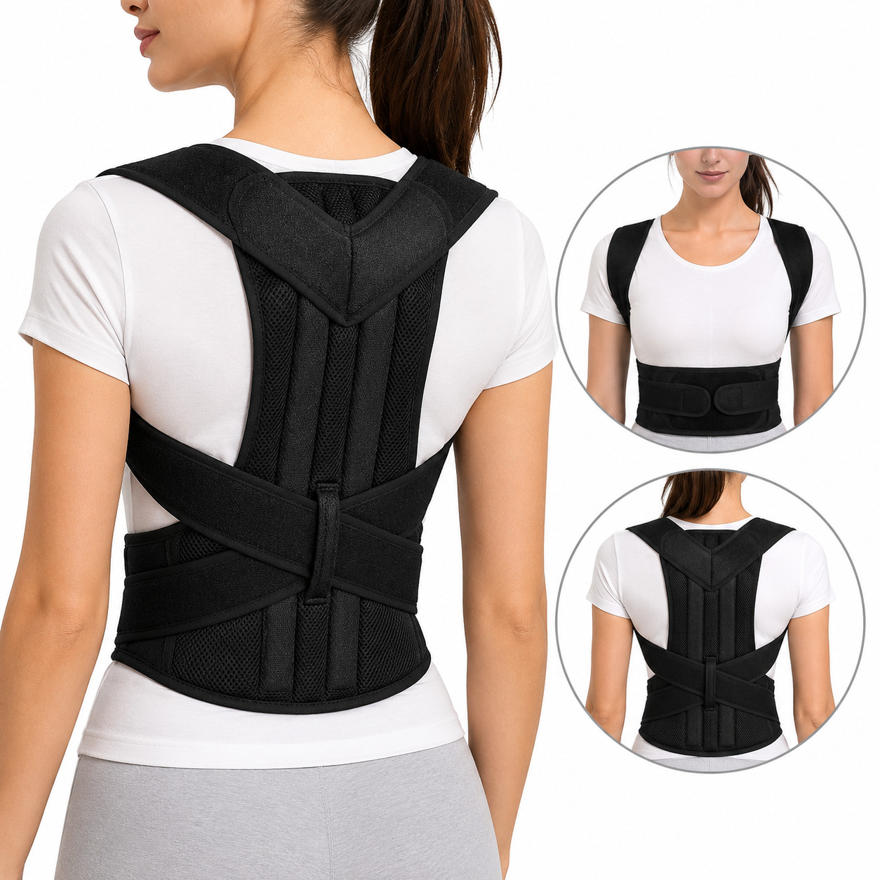 Back Brace Posture Corrector for Men & Women Shoulder Straightener Adjustable
