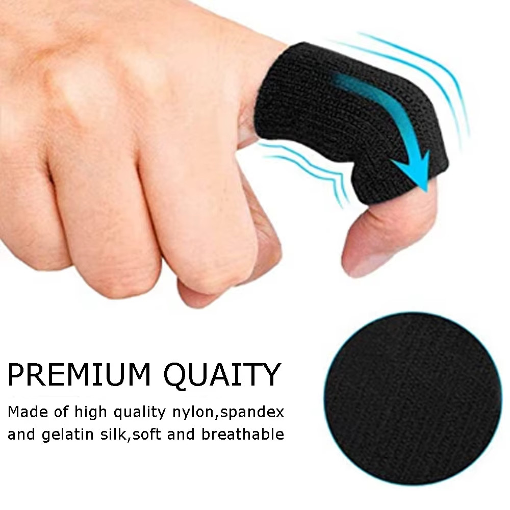 10Pcs Comfortable Finger Brace Splint Sleeve Thumb Support Protector Elastic Bre